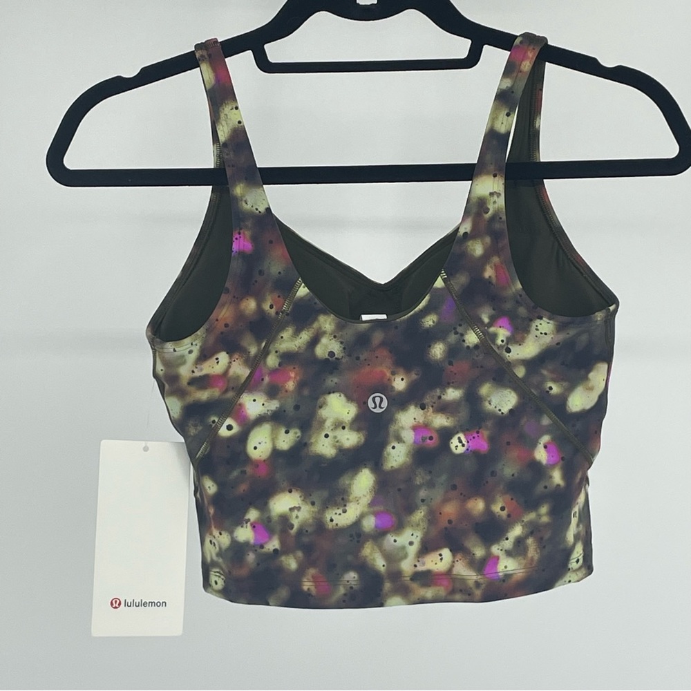 LULULEMON NWT ALIGN TANK TOP SOFT FOCUS SPLATTER GREEN MULTI PRINT 2 4 6 - Picture 4 of 9